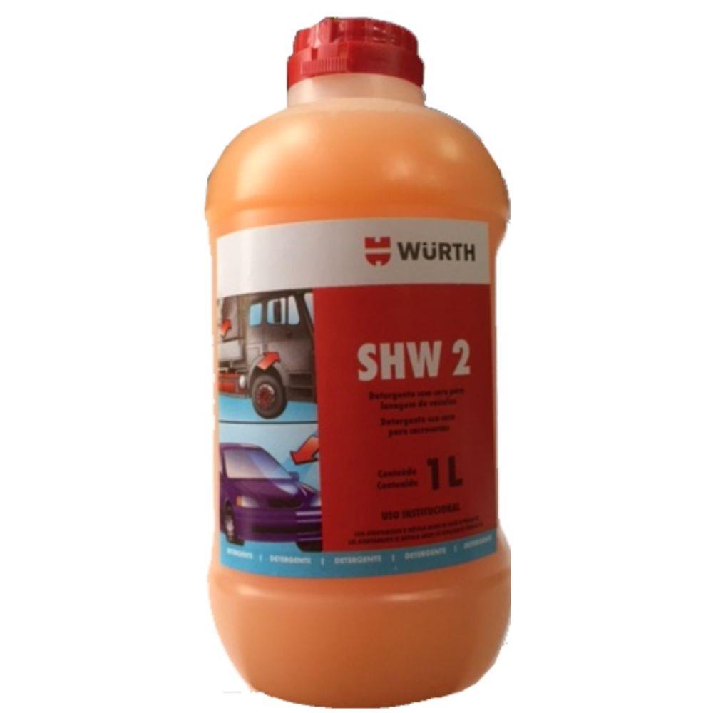 Shampoo Automotivo Detergente Com Cera Shw 2 - 1 Litro Wurth