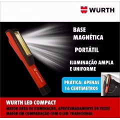 Lanterna Para Mecanico Cob Led Compact Magnetica Wurth